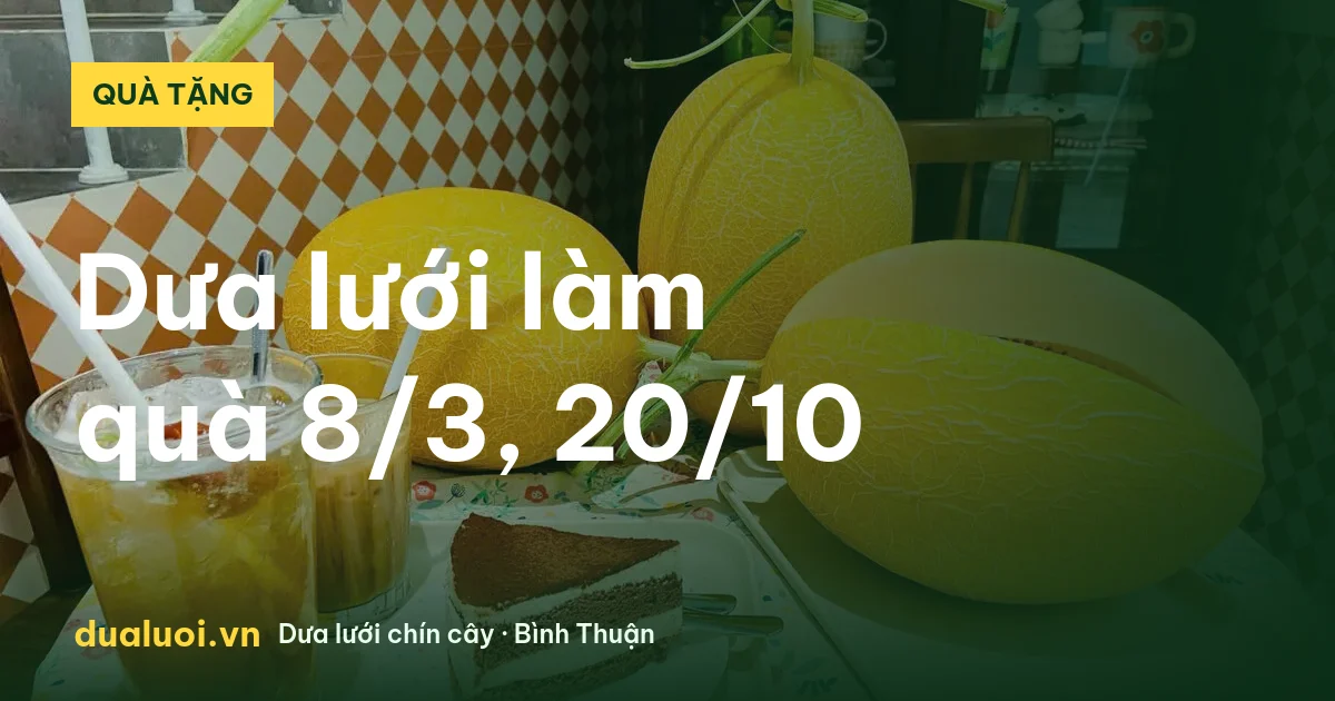 Hộp dưa lưới chín cây làm quà tặng 8/3, 20/10