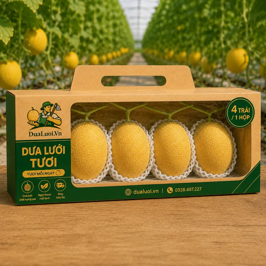 Hộp quà dưa lưới 4 quả